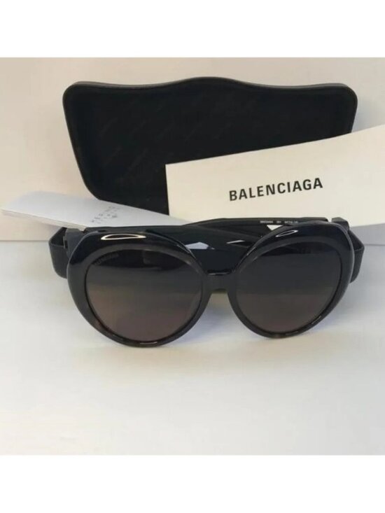 Balenciaga Women\'s BB0024SA BB/0024/SA 001 Havana Fashion Round Sunglasses 56mm main image 5